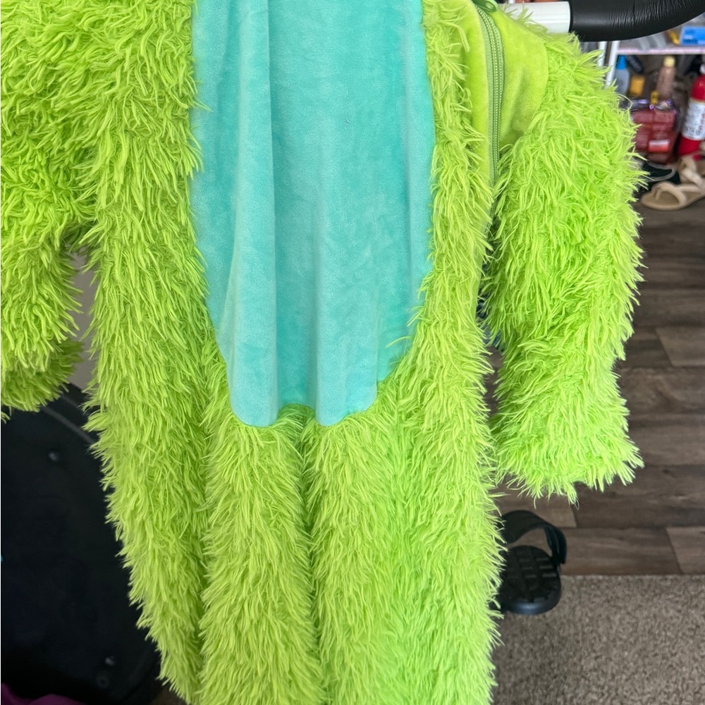Vibrant Green and Blue Fuzzy Footies
